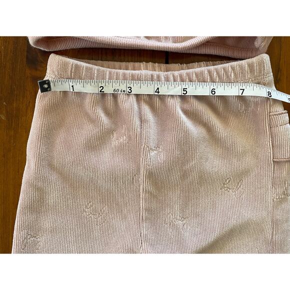 Juicy Couture Kids 12 M ​Baby Girls 2 Piece Logo Velour Jogger Set Pink Stretch - Picture 9 of 15